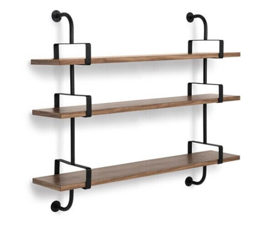 Gubi Demon vegghylle 3 etasjer walnut, 155 cm