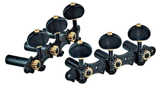 Ortega Guitars Ortega Otmdlx-Bkbk Mekanikk Classic Svart/Svart Buttons Ortega Guitars Ortega Otmdlx-Bkbk Mekanikk Classic Svart/Svart Buttons