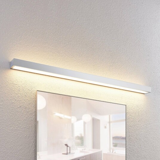 Lindby Layan LED-vegglampe til bad, krom, 120 cm