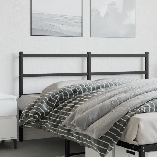 Sengegavl i metall svart 160 cm 8721012302976