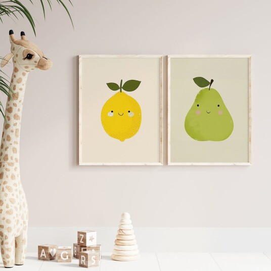 Namly Design Plakat Glade Frukter Sett / Sett av 2 POSTERT5QIZJ Namly Design Plakat Glade Frukter Sett / Sett av 2 POSTERT5QIZJ