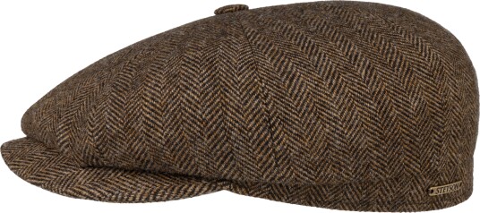 Stetson Men's Hatteras Wool Herringbone Brown L