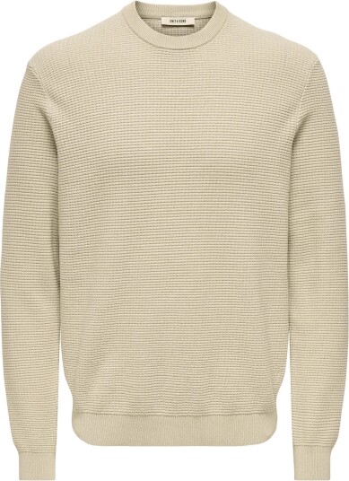 ONLY & SONS Onsdave Reg Ls Crew Neck Knit Noos Cream M