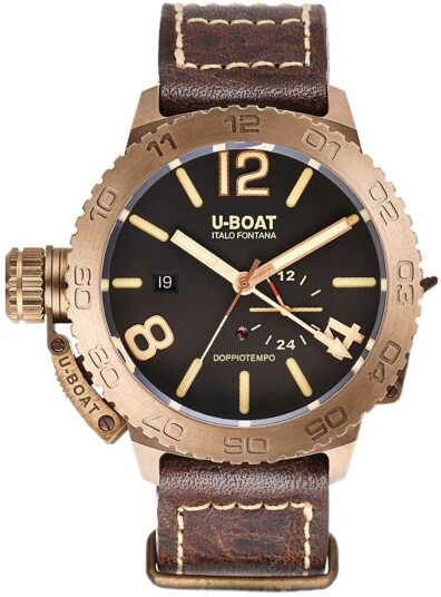 U Boat Herreklokke 9008 Classico Brun/Lær Ø46 mm