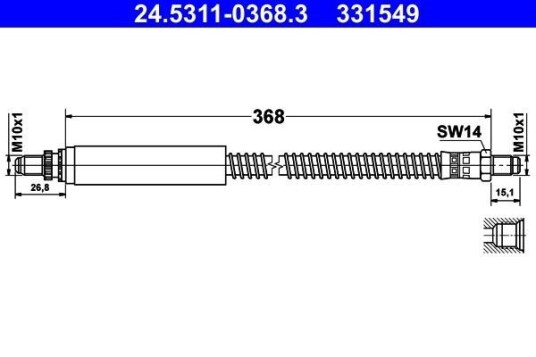 Bremseslange ATE 24.5311-0368.3