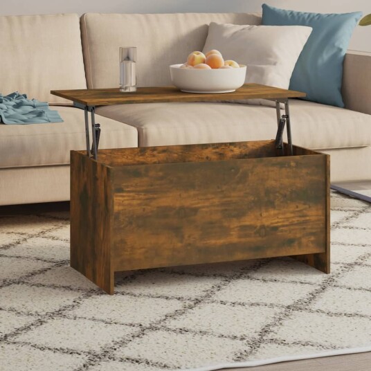 Salongbord røkt eik 102x55,5x52,5 cm konstruert tre