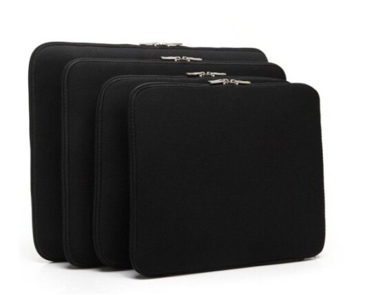 Neopren Sleeve Med Lynlås - Sort - 10" (290 X 210 Mm)