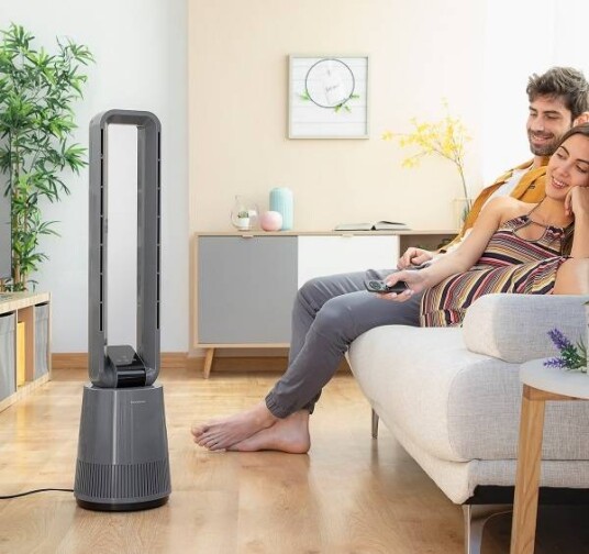 Innovagoods Bladfri vifte med rensefilter og fjernkontroll Innovagoods Bladfri vifte med rensefilter og fjernkontroll