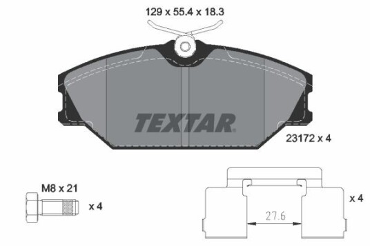 Bremseklosser TEXTAR 2317203 Bremseklosser TEXTAR 2317203