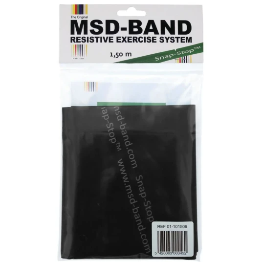 MSD Band Flad Træningselastik Special Heavy 1,5 m Sort 10 Stk