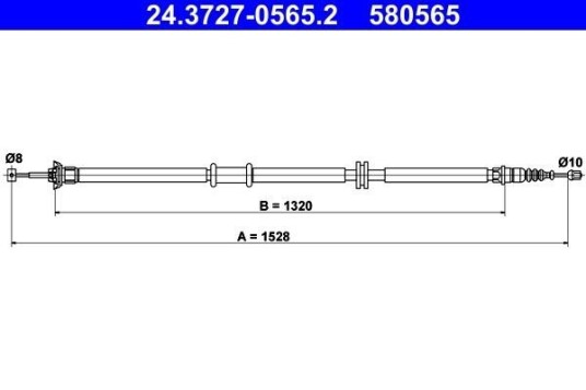 Tautrekk, håndbremse ATE 24.3727-0565.2