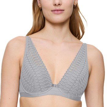 Triumph BH Aura Spotlight Plunge Bra Lysgrå B 75 Dame