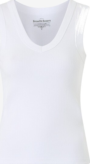 Bread & Boxers Topp V neck Hvit
