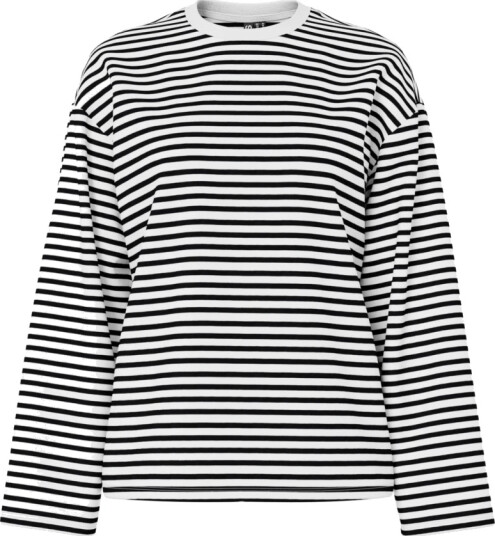 Pieces Sadie LS Top Cloud Dancer Stripe: S Pieces Sadie LS Top Cloud Dancer Stripe: S