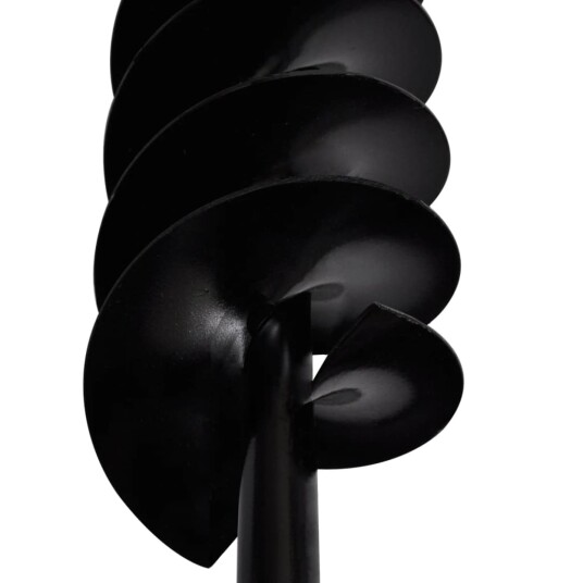 vidaXL Jordbor med håndtak 100 mm doble spiraler svart stål vidaXL Jordbor med håndtak 100 mm doble spiraler svart stål
