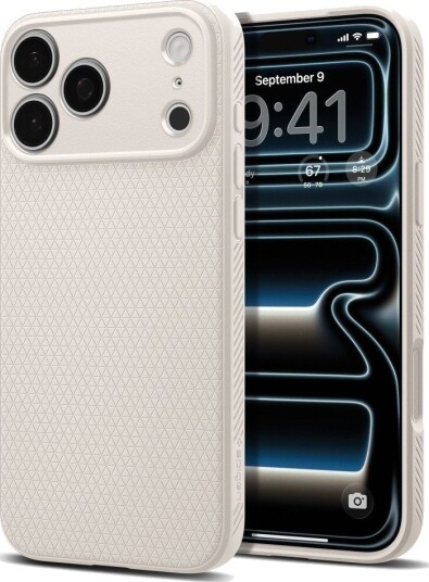 Spigen Liquid Air Mobildeksel i Natural Titanium for iPhone 18 Pro/17 Pro