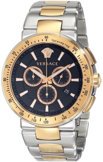 Versace Herreklokke VFG100014 Mystique Chrono Sort/Stål Ø45 mm