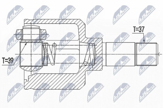 Nty Drivknute drivaksel NTY NPW PE 056