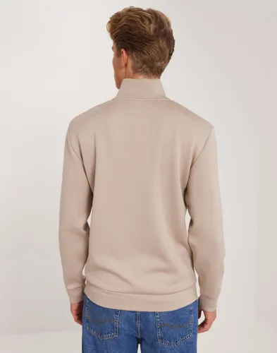 Selected Homme Slhemanuel Soft Zip High Neck Sweat Half zip Beige