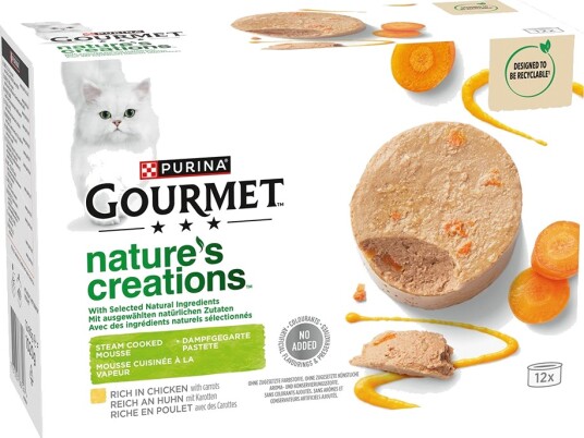 Gourmet Våtfôr Nature'S Creation Mousse Og Gulrot Kylling 12 X 85 G