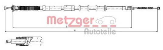 Metzger Tautrekk parkeringsbrems METZGER 12.0719