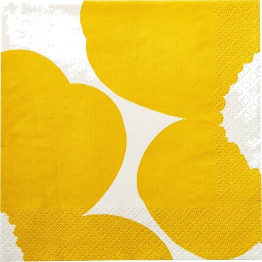 Marimekko by Havi Marimekko Napkin Iso Unikko   Yellow   24X24CM