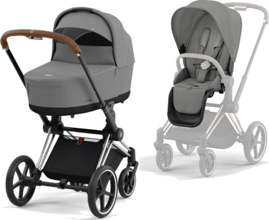 Cybex e Priam Chrome Brown/Mirage Grey Barnevogn