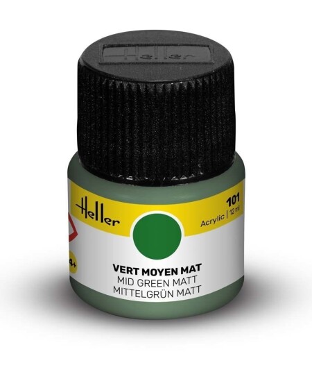 Heller Akryl No 101 Mid Green - Matt 12ml