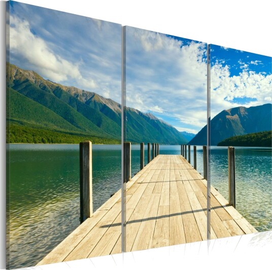 Bilde A Pier On The Lake 60x40 Artgeist sp. z o. o.