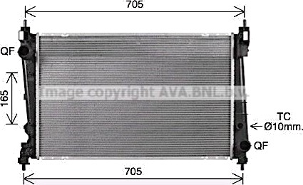PRASCO OL2721 Radiator motorkjøling PRASCO OL2721 Radiator motorkjøling