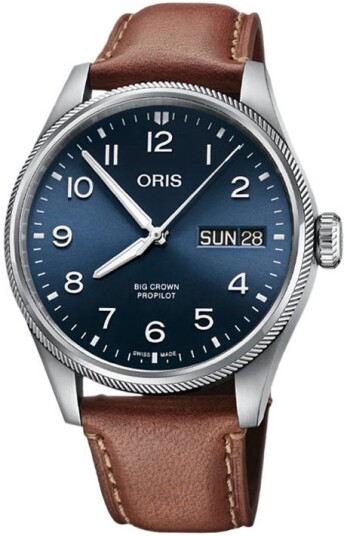 Oris Herreklokke 01 752 7760 4065 07 5 22 07LC Aviation Blå/Lær