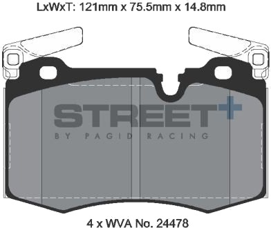 PAGID Racing T8188SP2001 Bremseklosser