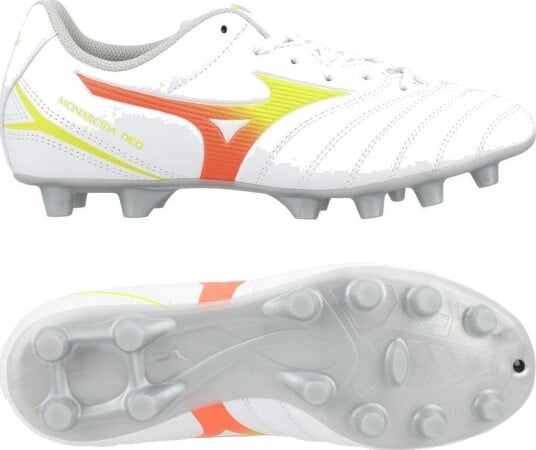 Mizuno Monarcida Neo Iii Select Fg Prism   Hvit/gul/oransje Barn   Gress (Fg) størrelse 36½