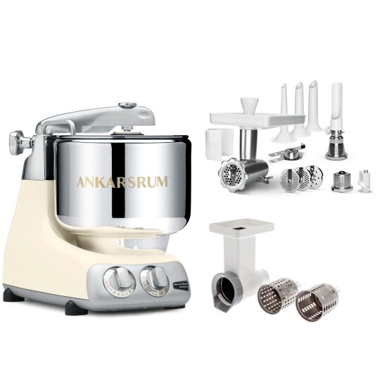 Ankarsrum Assistent Kjøkkenmaskin large tilbehørspakke light creme Ankarsrum Assistent Kjøkkenmaskin large tilbehørspakke light creme