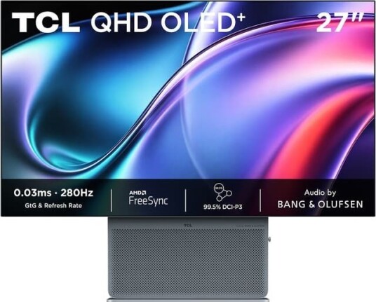 TCL OLED+ 27X3B 27" OLED 280Hz 0,03ms Gamingskjerm Skyblå 27X3B