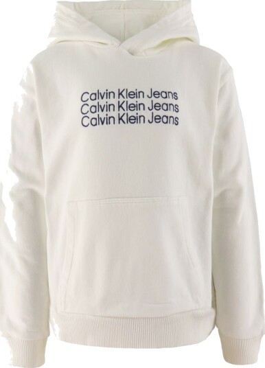 Calvin Klein Hettegenser HWK Resirkulert Grå Calvin Klein 10 år 140 Hettegenser Hvit