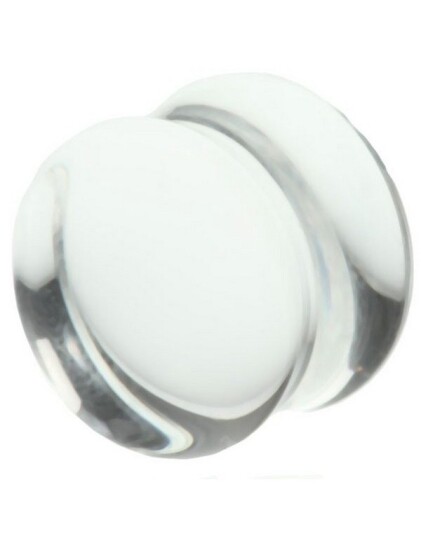 Utgått Gjennomsiktig Pyrex Piercing Plugg Strl 18 mm