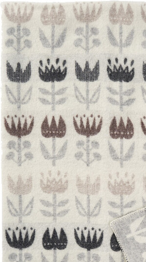 Klippan Yllefabrik Tulip pledd 130x180 cm Grey Klippan Yllefabrik Tulip pledd 130x180 cm Grey