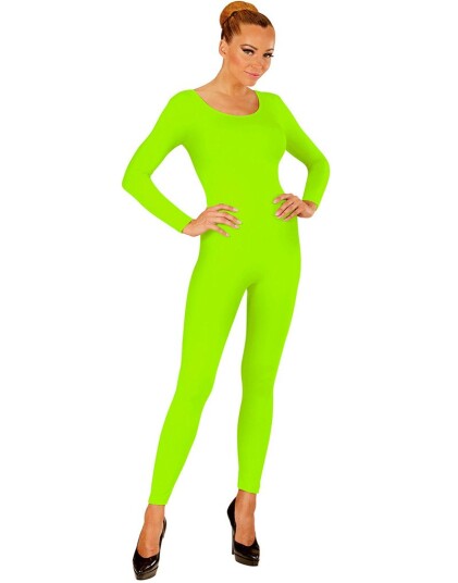 Neongrønn Bodysuit med Bein og Lange Armer