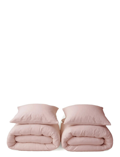 The Organic Company 2 X Bedlinen Set - Extra Length - Pink - 220X 140