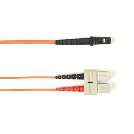 BLACK BOX 62.5 MM FO PATCH CABLE DUPLX, PVC, OR, SCMT