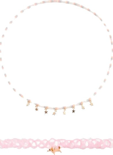 Mango Combined Necklace Pack Pink ONE SIZE