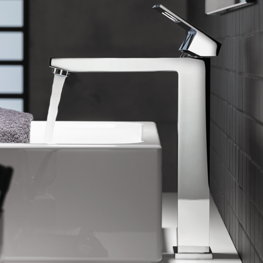Grohe Eurocube servantbatteri Høy modell, uten bunnventil, Krom Grohe Eurocube servantbatteri Høy modell, uten bunnventil, Krom