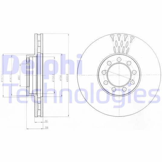 Bremseskive DELPHI BG9062