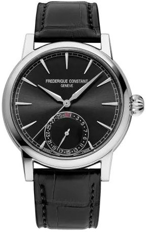 Frederique Constant Herreklokke FC 706B3H6 Manufacture Sort/Lær Ø40