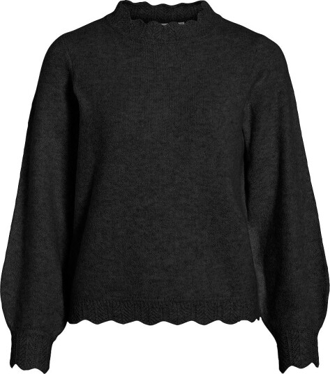 Vila Pullover viNikolina O neck L/S Knit Svart