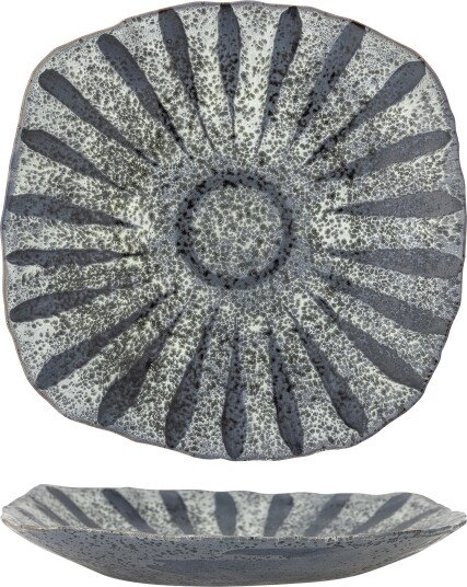 Bloomingville Ramie Serving Plate Grey Ø 32 CM Bloomingville Ramie Serving Plate Grey Ø 32 CM
