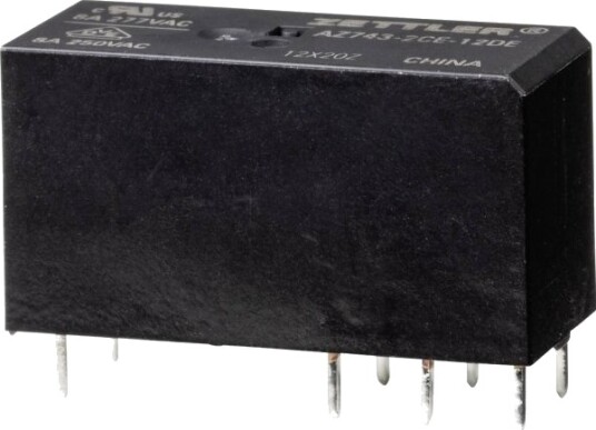 Zettler Electronics Az743 2Ce 12De Effektrelé 12 V/Dc 8 A 1 Stk Zettler Electronics Az743 2Ce 12De Effektrelé 12 V/Dc 8 A 1 Stk