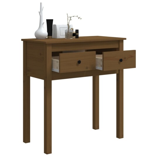 vidaXL Konsollskap honningbrun 70x35x75 cm heltre furu