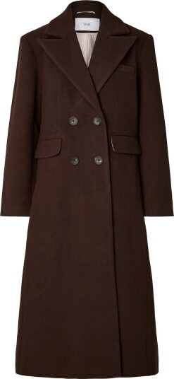 YAS Yasroyla Ls Wool Blend Long Coat S. Noos COFFEE BEAN 42